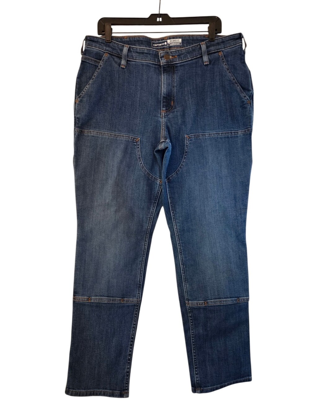 Carhartt Rugged Flex Relaxed Fit Double Front Carpenter Jeans Plus Size 14